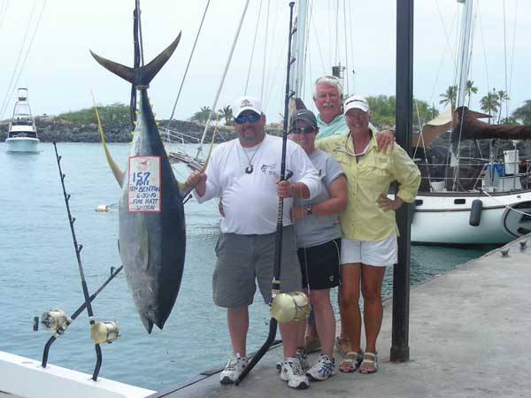 157 lb Ahi Tuna Fishing Kona