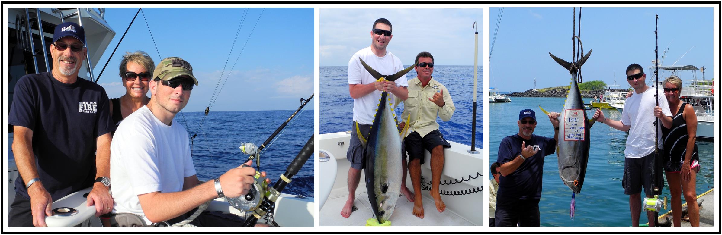 Frank Collage - Kona Fishing Charter - Fire Hatt, Hawaii